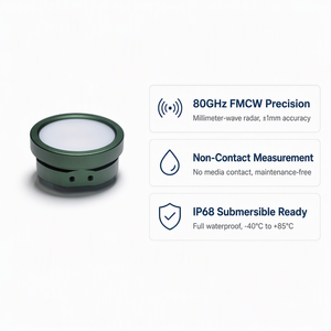 Sensor de Monitoreo de <span class=keywords><strong>Nivel</strong></span> de <span class=keywords><strong>Agua</strong></span> por Radar de Alta Precisión de 80 GHz, <span class=keywords><strong>Detector</strong></span> para Exteriores de 9-24 V CC RS485 con Precisión de 2 mm - Product Image 2
