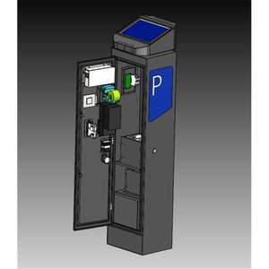Horodateur de stationnement intelligent pour rue, paiement automatique, alimentation solaire/CA, communication 4G/GSM, lecteur de puce/carte magnétique - Product Image 4