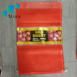 52*85Cm Màu Đỏ Tươi Tái Sử Dụng Ống Leno Nhỏ PE/PP Túi Lưới Củi Khoai Tây Tỏi Hành Tây Rau Sản Xuất Bao Bì Túi Lưới - Product Image 6