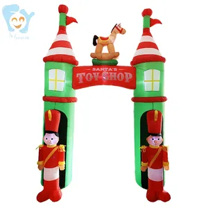 Arche de Noël gonflable en polyester éclairée par LED de 9 pieds x 7 pieds pour l'extérieur - Product Image 1