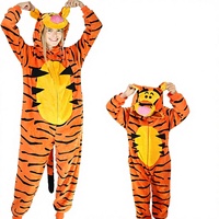 Combinaison ajustée pour adulte - Costume animalier - Polyester peluche - Unisexe - Costume de cosplay une pièce pour Halloween - Pour femmes et hommes - Lavage en machine