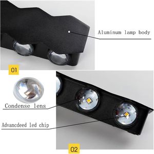 Vente en gros de lampes murales LED extérieures modernes IP65 étanches, longues, pour jardin, balcon, décoration, éclairage de cour, rue - Product Image 6