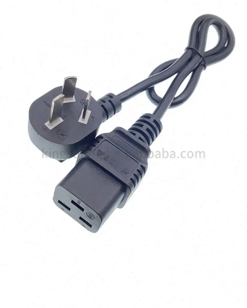 H05VV-F 3G 0.75Mm 1.8M Kettle Mains Lead locked IEC 320 C19 UK 3 Pin Power Cord C19 lockable AC Cable