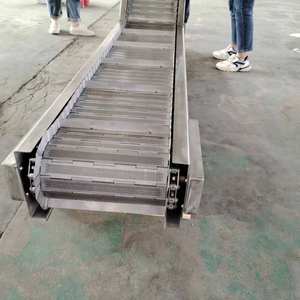 Deniz gıda üretim hattı için paslanmaz çelik gıda sınıfı zincir plaka konveyör - Product Image 5