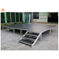 Assemblez et installez facilement la plate-forme de scène portable à 4 pieds en aluminium jambes réglables en hauteur