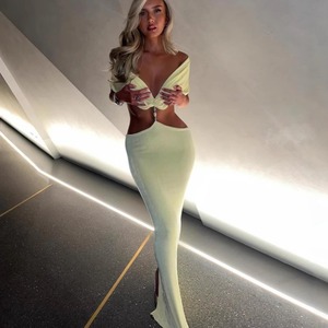 Abito da donna monospalla sexy e alla moda, slim fit, con dettagli cut-out, nuova collezione estiva 2026 - Vendita all'ingrosso per boutique - Product Image 3