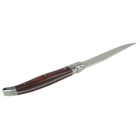 4 Pcs 4 Inch Laguiole Steak Sets Couteaux de cuisine en acier inoxydable Qualité Rouge Pakka Manche en bois Double Traversin