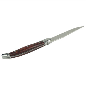 4 Pcs 4 Inch <span class=keywords><strong>Laguiole</strong></span> Steak Sets Couteaux de <span class=keywords><strong>cuisine</strong></span> en acier inoxydable Qualité Rouge Pakka Manche en bois Double Traversin - Product Image 3