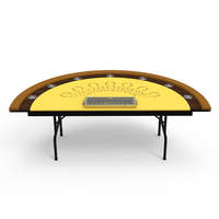 Table de Blackjack Pliante Demi-Ronde YH Petite Table de Jeu de Cartes Blackjack Tafel Table de Poker Pliante