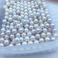 Perle d'Edison d'eau douce naturelle blanche de qualité 3A 10-14mm perles de forme ronde en vrac Edison