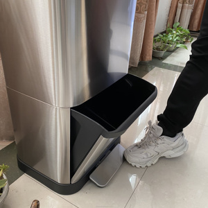 Thùng rác cảm biến hình chữ nhật/cảm ứng và bàn đạp/Thùng rác tự động/Thùng rác thông minh văn phòng 35L + 25L với bàn đạp - Product Image 5