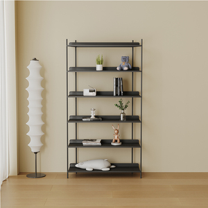Estantería de Estilo Nórdico de Hierro Forjado sin Respaldo, de Pie, con Múltiples Niveles, Organizador de Almacenamiento, Librería de Oficina de Lujo Ligero - Product Image 2