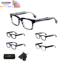 Gafas Ópticas al por Mayor: Montura Cuadrada Retro de Acetato con Protección Anti-luz Azul, Bisagra de Alta Calidad, Cable Central y Logotipo Personalizado para Hombre y Mujer