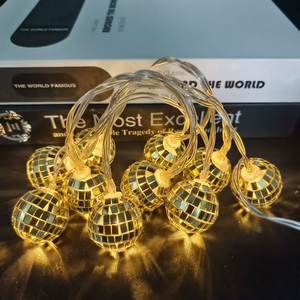 Гирлянда JUFU 2AA 10LED, 5 см, для помещений, светодиодная, в форме марокканских шаров, 3000K, теплый белый свет, гарантия 2 года - Product Image 5