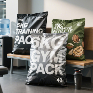 <span class=keywords><strong>Sac</strong></span> d'emballage en <span class=keywords><strong>plastique</strong></span> personnalisé de grande capacité de qualité <span class=keywords><strong>alimentaire</strong></span> avec thermoscellage à fond plat pour croustilles noix pour le stockage - Product Image 6