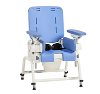 Il s'agit d'une chaise de toilette et de bain moderne et adaptable conçue pour les enfants, les jeunes et les aidants.