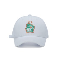 Gorra de Béisbol Estructurada de 6 Paneles, Personalizada y de Lujo, con Logotipo Bordado Multicolor, en Sarga de Algodón Roja, Unisex