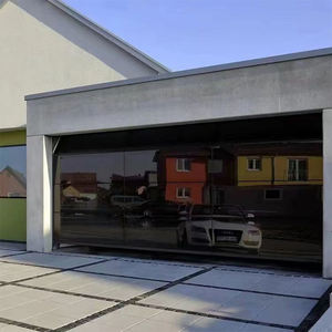 <span class=keywords><strong>Porte</strong></span> de <span class=keywords><strong>garage</strong></span> en verre miroir en aluminium de qualité supérieure avec télécommande - Anti-vol, résistance industrielle, design moderne pour ferme et parc - Product Image 2