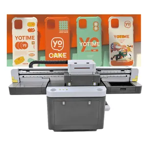 Terbaru 90*60cm 25cm cetak tinggi uv flatbed digital printer untuk botol/pena/ball printing