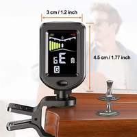 Nouveau tuner à clipser avec écran couleur, réglage rapide en 60 secondes pour guitare, ukulélé, violon, basse, banjo