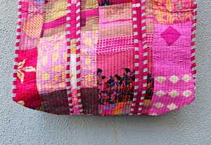 Great Price Large Cotton Quilted Handmade Block Printed Tote <b>Bag</b> Weekender Shoulder Grocery <b>Boho</b> Travel <b>Bags</b> for Women - Product Image 2