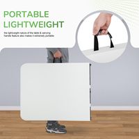 Table à tréteaux pliable en plastique HDPE portable promotionnel de 1.8m pour fête en plein air