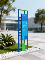 Système de signalétique directionnelle élégant en aluminium, support de panneau de sol double face pour centre commercial, hôtel, bureau, parc, tableau d'orientation