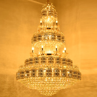 Mosquée grand cristal lustres pendentif lumières de luxe traditionnel haute conception de plafond lustres lampe suspendue