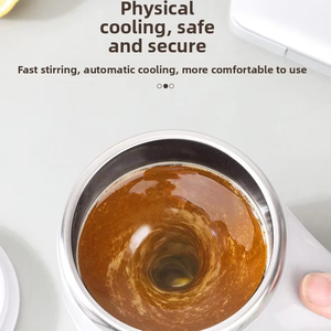 แก้วกาแฟอัตโนมัติแบบชาร์จไฟได้ พกพาสะดวก ผลิตจากสแตนเลส พร้อมระบบกวนแม่เหล็ก สำหรับใช้ในบ้าน ขายส่ง - Product Image 5