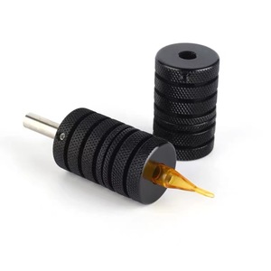 Empuñadura de aluminio con bloqueo para máquina de tatuaje, 30mm 35mm, engrosada, negra, accesorios para cartuchos de máquina rotativa - Product Image 3