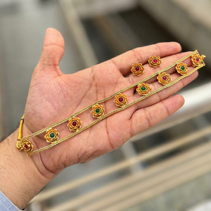Conjunto de Joyería de Aleación Chapada en Oro con Flores, Brazalete y Pendientes con Pavé de Circonitas, Collar Ajustable de Circonitas para Mujer, Ideal para Bodas y Fiestas - Product Image 1