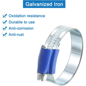 Tùy Chỉnh Anh Tiêu Chuẩn BS Ống Kẹp Thép Không Gỉ Nhiệm Vụ Nặng Nề Mạ Kẽm Màu Xanh Đầu Worm Ổ Đĩa Ống Kẹp - Product Image 4