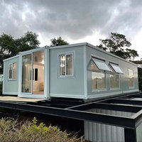 Maison conteneur pliable et extensible de 20 pieds ou 40 pieds, 2/3/4 chambres, salle de bain et cuisine intégrées