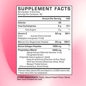 Private Label Booty Hip Gummies with Bovine Collagen Peptides and Zinc Sculpt a Fuller More Attractive Figure Vitamin C Gummies - Product Image 2
