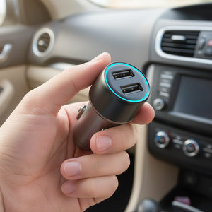 Accesorios Electrónicos para Automóviles, Cargador Rápido con Puertos Tipo-A + Tipo-C de 3.1a, Cargador Portátil Inteligente para Auto - Product Image 1