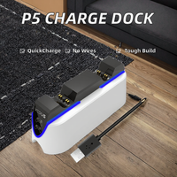 Support de charge rapide double Type-C P5 Slim Pro P5, station de charge en plastique pour manette PS5, accessoire de contrôle pour une recharge pratique