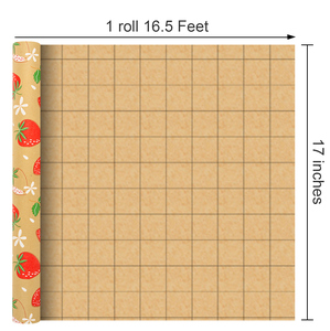 Daily cute strawberry kraft <b>paper</b> gift <b>wrapping</b> <b>paper</b> - Product Image 6