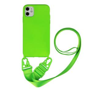 Coque de téléphone avec cordon en silicone pour IPhone Se2, 6 pouces, antivol, avec sangle diagonale, couleur rose - Product Image 3