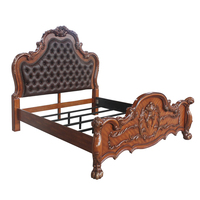 Luxus Schlafzimmer möbel moderne gepolsterte Echt leder italienischen Stil mit verlängertem Kopfteil King Size weißes Leder bett