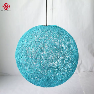 <span class=keywords><strong>Paralume</strong></span> Rotondo in Rattan Ecologico XH 8/12/16 Pollici, Copertura per Lampada a Sospensione in <span class=keywords><strong>Corda</strong></span> di Carta Intrecciata - Product Image 1