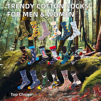 Nouvelle Tendance : Chaussettes en Coton Mignonnes pour Femmes, Chaussettes Tube pour Hommes, Chaussettes de Skateboard, Chaussettes Courtes et Mi-mollet Écologiques pour le Printemps