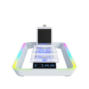 Vente en gros <span class=keywords><strong>3</strong></span>-en-<span class=keywords><strong>1</strong></span> coloré RGB lumière LED chargeur rapide Dock Station de charge pour manette sans fil PS5/<span class=keywords><strong>portail</strong></span> PS5 - Product Image 4