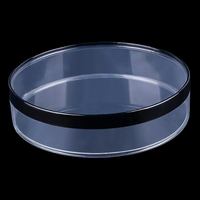 Boîte ronde en plastique de qualité alimentaire pour biscuits, boîte d'emballage cylindrique transparente, boîte cadeau ronde