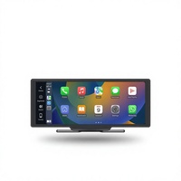 Écran tactile portable de 10,26 pouces IPS CarPlay Android Auto avec caméra de recul intégrée, assistance au stationnement, WiFi intégré, Type-C