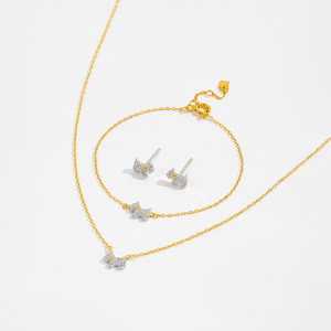 Thiết Kế Mới Dễ Thương 925 Sterling Silver Bạc Đầy Đủ Kim Cương Bông Tai Zirconia Động Vật Con Chó Stud Bông Tai Cho Phụ Nữ Hàng Ngày Mặc - Product Image 3