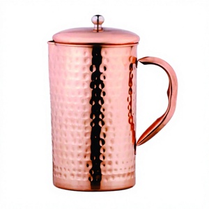 JARRA DE COBRE 1750 ML MARTILADA Jarra de cobre martillada de calidad superior Jarra de cobre india tradicional decorativa - Product Image 1