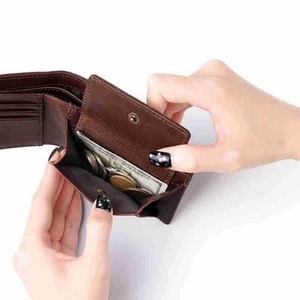 Top-Layer Oil Wax Genuine Leather Men's Short <b>Wallet</b> <b>RFID</b> Anti-Degaussing Multiple Card Slots Coin Pocket Vintage Striped - Product Image 4