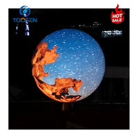 Écran LED sphérique personnalisable P2 de 8 m de diamètre, globe LED extérieur, forme créative, planétarium, exposition, écran LED sphérique