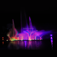 Offre Spéciale DEWY piscine extérieure eau danse fontaine musique LED lumières Laser spectacle décoration pour jardin Patio cour