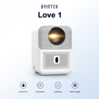 Projecteur intelligent Android BYINTEK Love 1 U4, résolution native 1080P, prise en charge 4K, anti-poussière, portable, home cinéma, vidéo projecteur